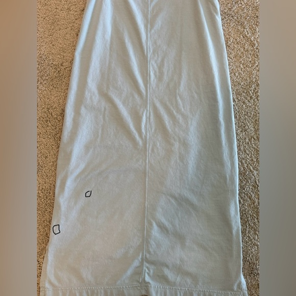 Pact Organic Cotton Side Vent Tank Shirt Midi Dress Size L Large Light blue - Picture 7 of 8